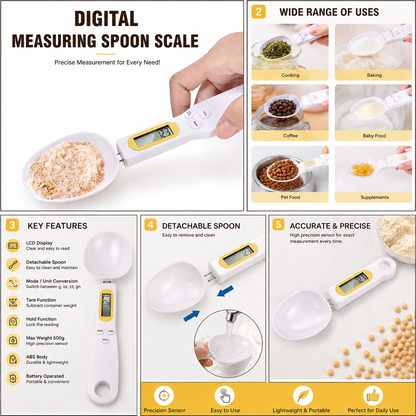 SmartScoop Digital Spoon Scale – Precise Gram Measurements