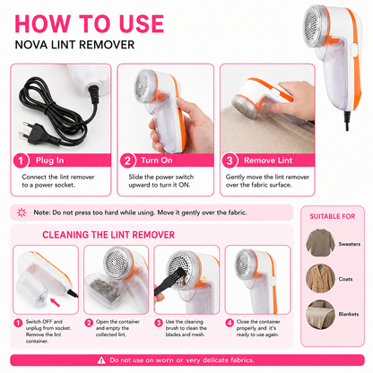 Electric Lint Remover for Clothes – Fabric Shaver & Fuzz Remover