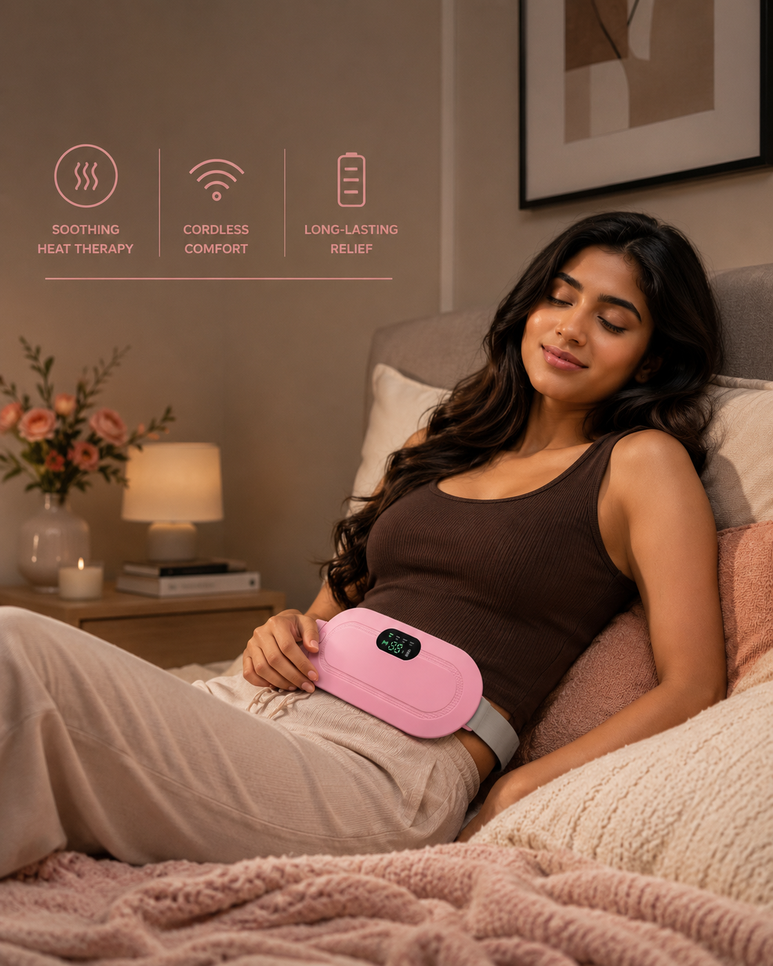 AuraRelief Heating & Massage Belt – Cordless Back Pain Relief