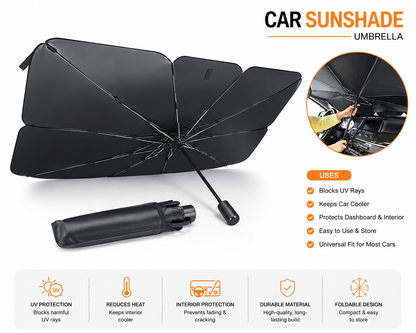 Car Windshield Sunshade Cover – Foldable UV & Heat Blocker