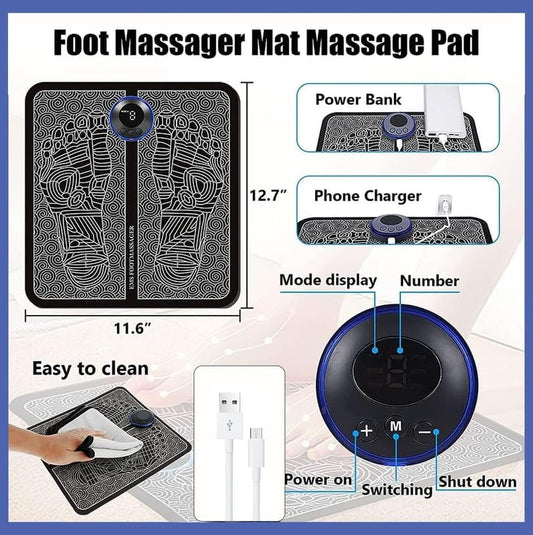 EMS Foot Massager – Electric Pulse Pain Relief & Relaxation