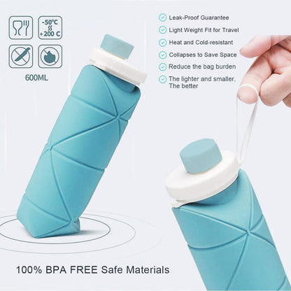 Foldable Silicone Water Bottle – Leak-Proof & Space-Saving