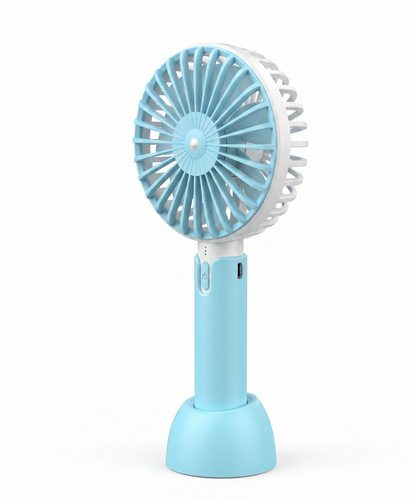 Portable USB Fan – Rechargeable Battery, Silent & Compact