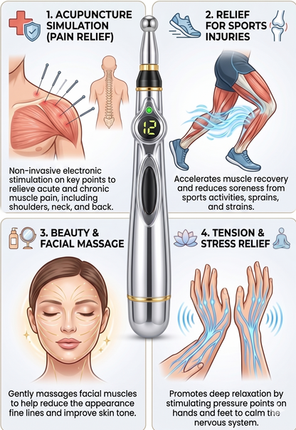 Electronic Pen Massager – Targeted Acupressure Pain Relief