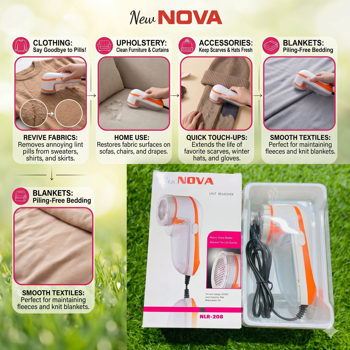 Lint Remover for Clothes – Fabric Cleaner Tint and Dust Remover