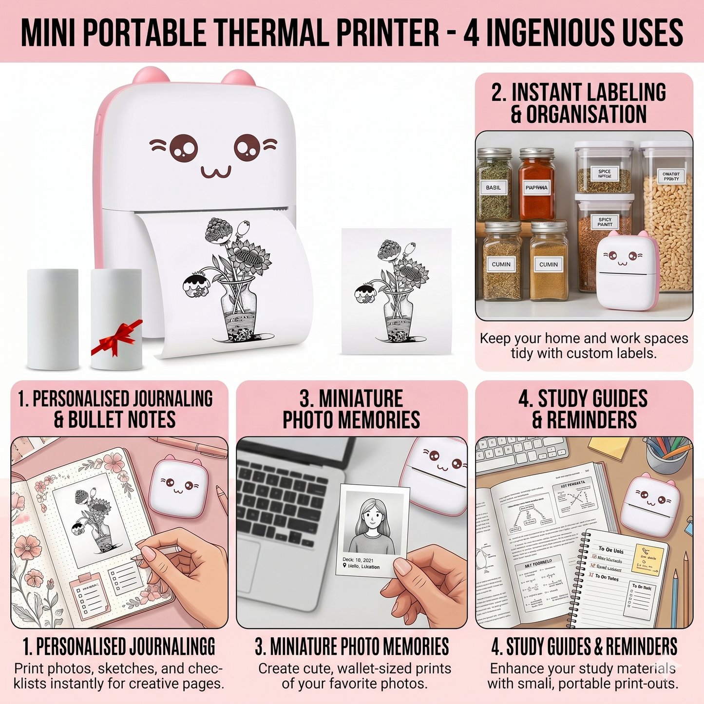 Mini Portable Thermal Printer