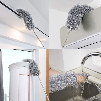 Microfiber Duster with Extendable Steel Pole – Reach Every Corner