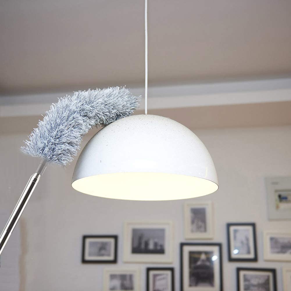 Microfiber Duster with Extendable Steel Pole – Reach Every Corner