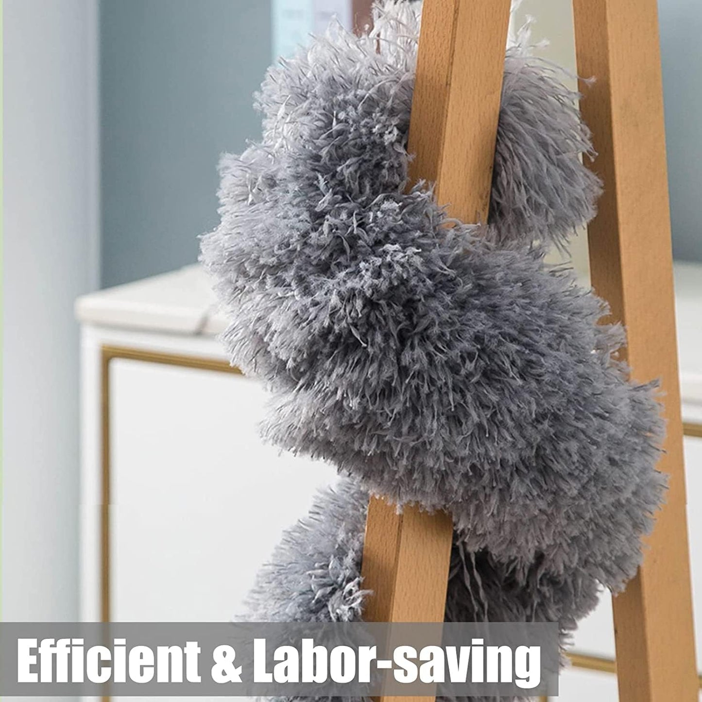 Microfiber Duster with Extendable Steel Pole – Reach Every Corner