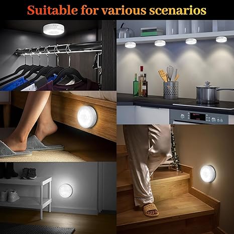 Pack of 6 Motion Sensor Step Night Light for Home