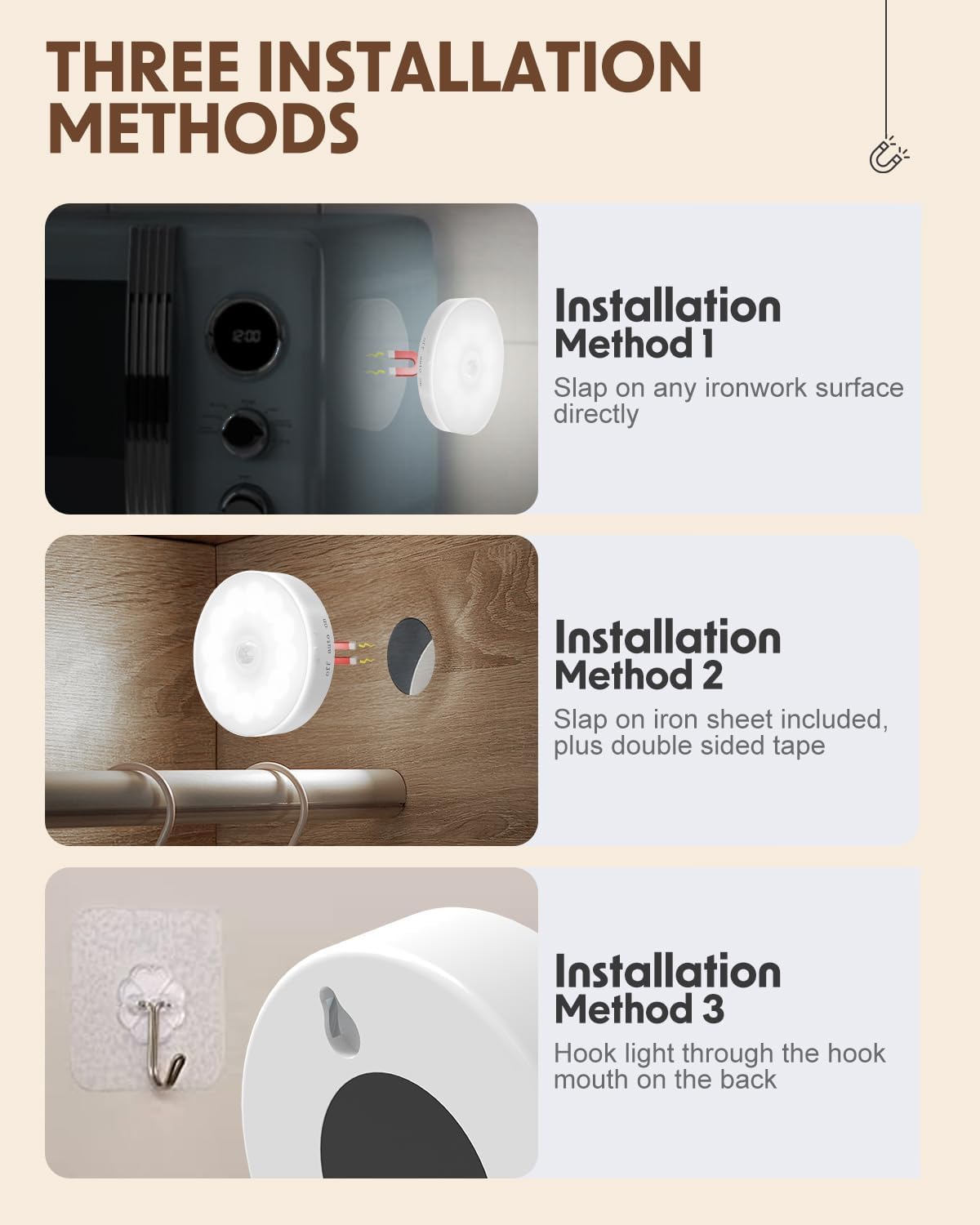 Pack of 6 Motion Sensor Step Night Light for Home