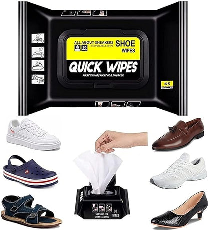 Sneaker Cleaning Wipes – Pack of 80 Portable Shoe Cleaner Sheets