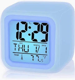 Plastic Changing Multicolour Clock