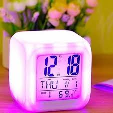 Plastic Changing Multicolour Clock