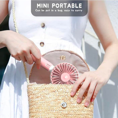 Portable USB Fan – Rechargeable Battery, Silent & Compact