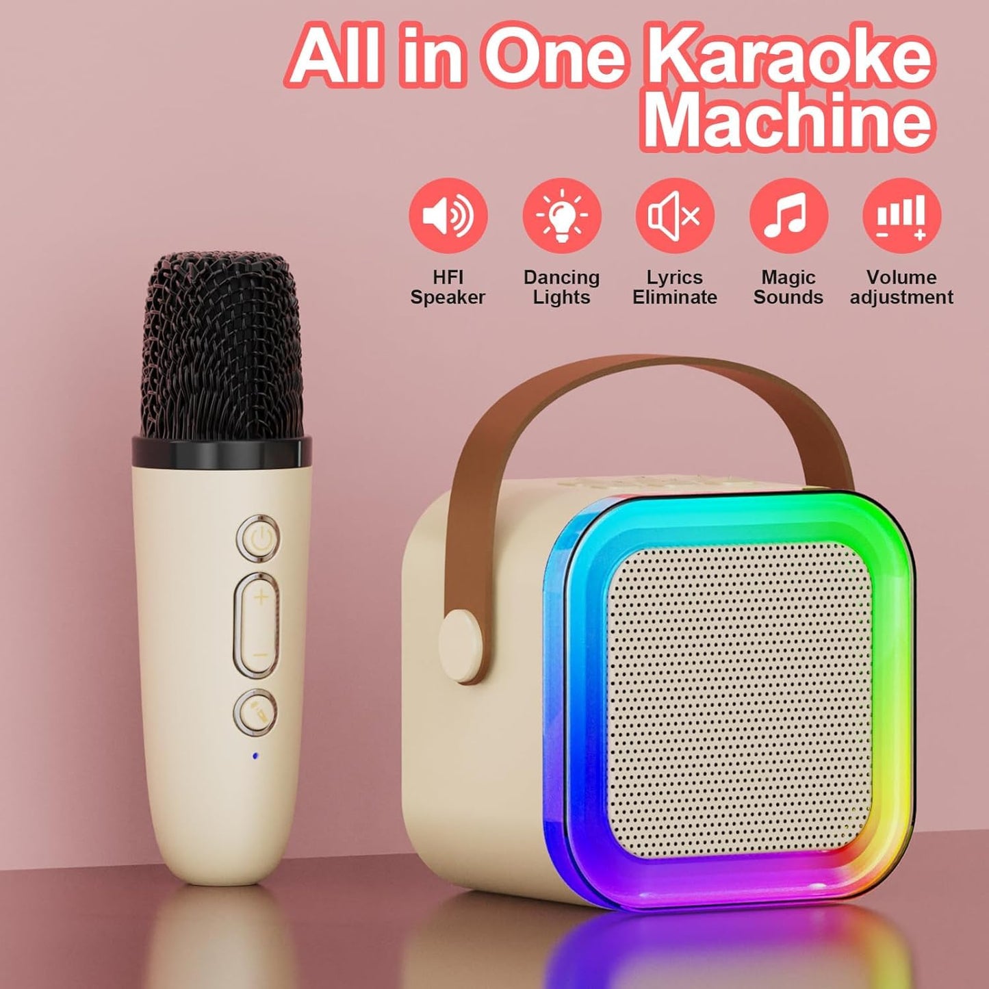 Rechargeable Wireless Mini Portable Bluetooth Karaoke Machine