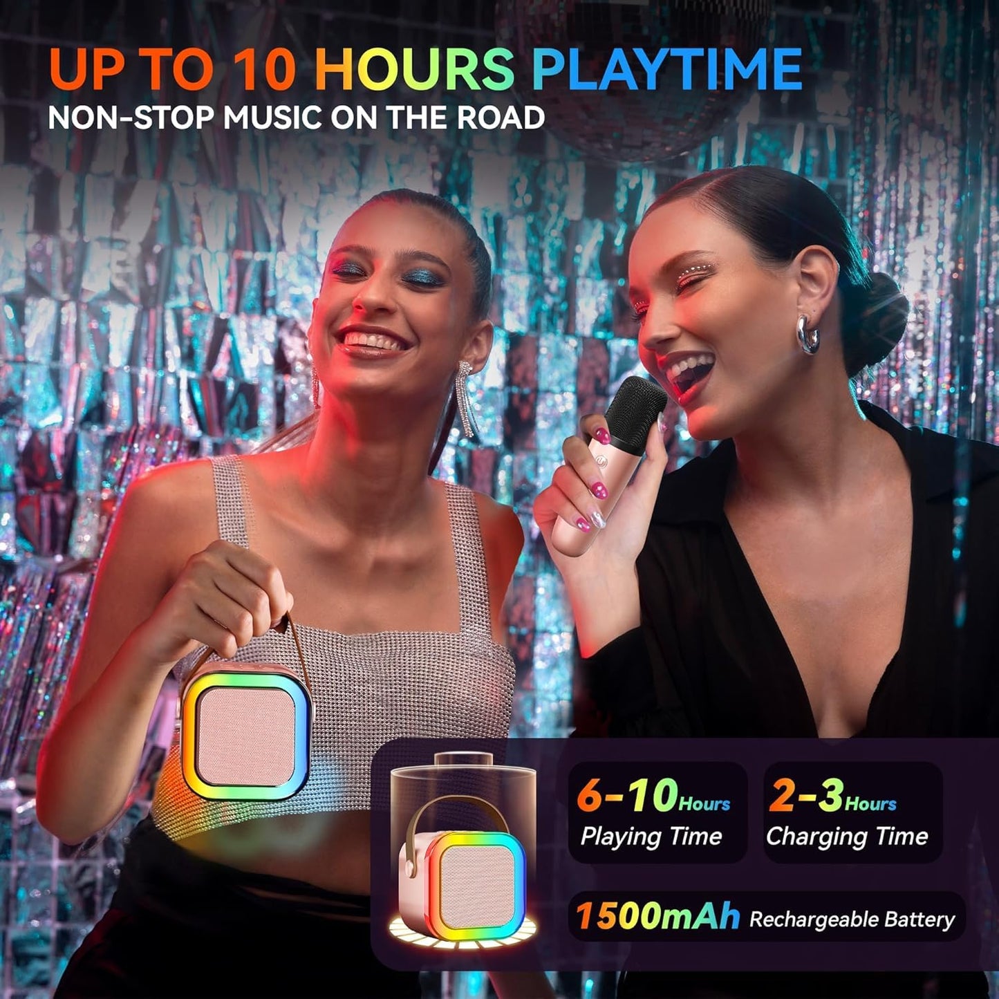 Rechargeable Wireless Mini Portable Bluetooth Karaoke Machine