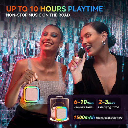 Mini Bluetooth Karaoke Machine – Wireless Portable Speaker & Mic