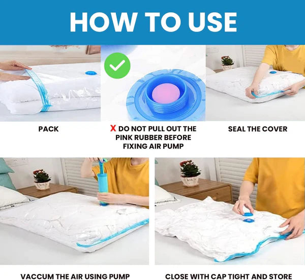 Vacuum Storage Ziplock Compression Sealer Bags