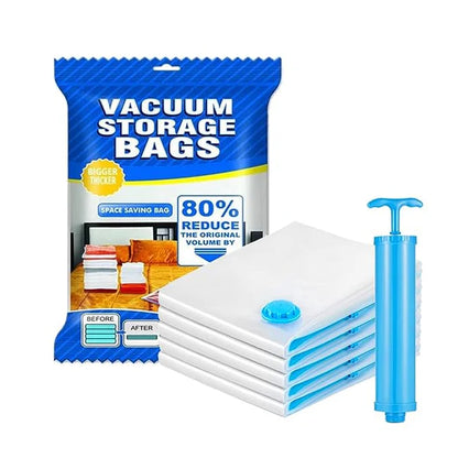 Vacuum Storage Compression Bags – Space-Saving Ziplock Sealer Bags